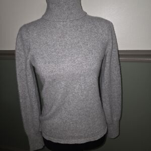Ann Taylor Soft Gray Turtleneck Sweater